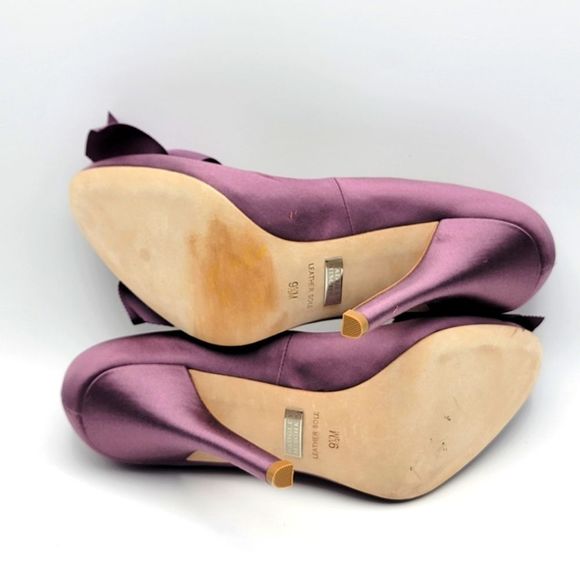 NWOT Badgley Mischka Purple Pump with Bow Size 9.5M. S927 - Picture 5 of 6